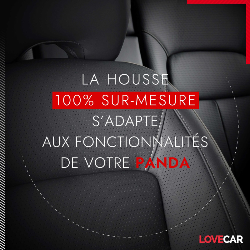 Housse siège auto Fiat PANDA - Compatible Airbag, Isofix - Lovecar