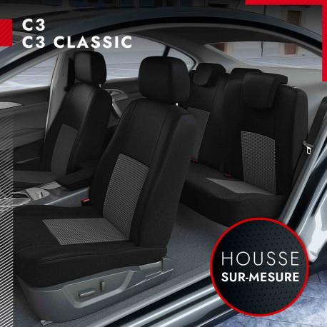 Housses sur mesure pour Citroën C3 et C3 Classic (de 09/2002 à 12/2010)