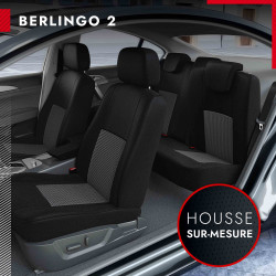 Housses sur mesure pour Citröen Berlingo 2 [banquette fractionnable] (de 04/2008 à 08/2018)