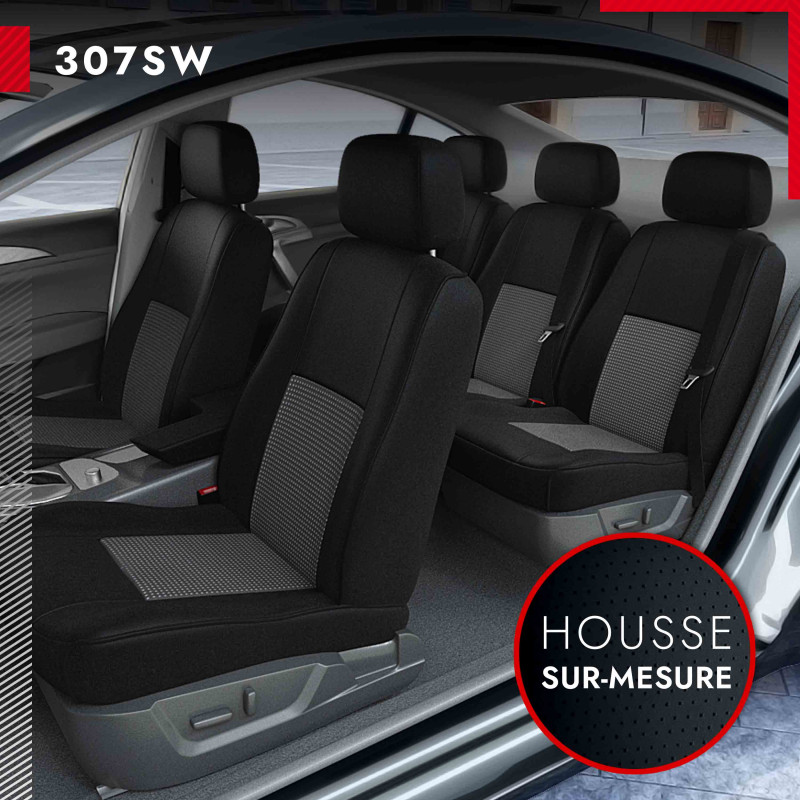 Housse De Voiture pour Peugeot 307 307CC 307SW 308 308CC 308SW Housses pour  Auto Extérieur Bâche De Voiture Étanche Et Anti-poussière UV, Housses pour