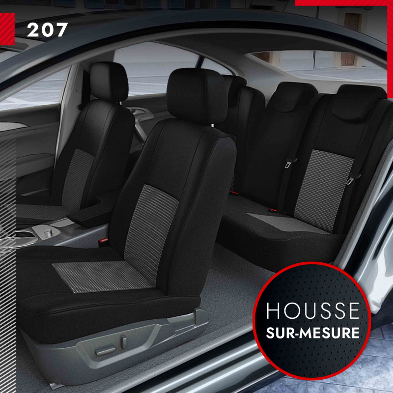 Housse siège auto Peugeot 207 - Compatibilité Airbag, Isofix - Lovecar
