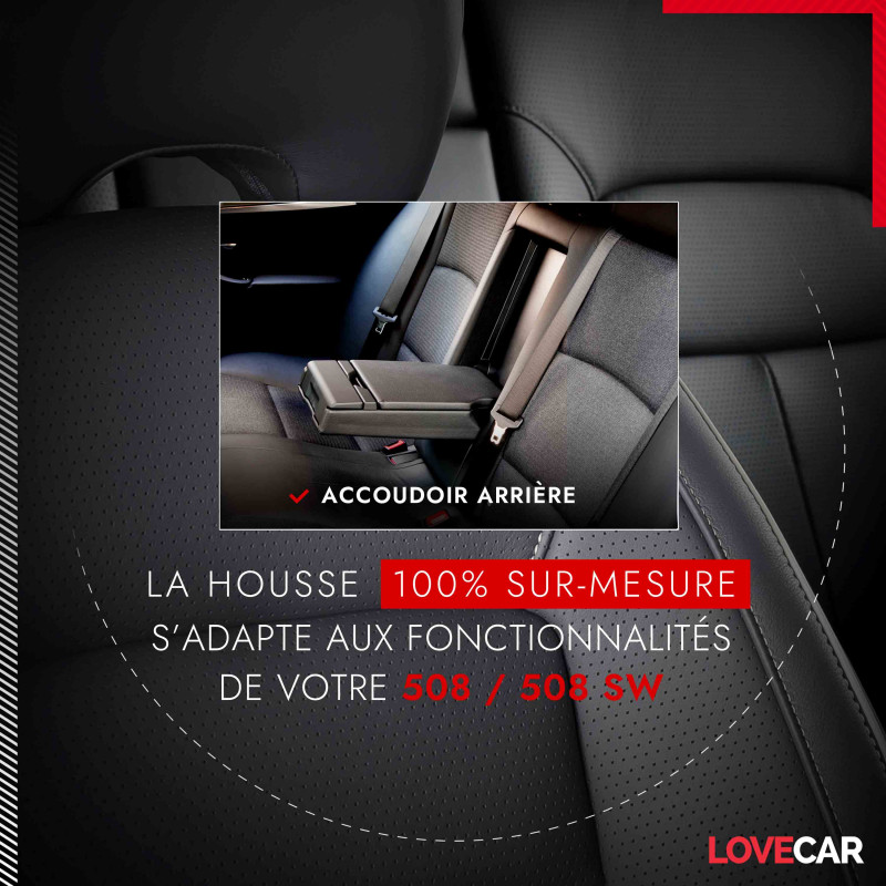 bache personnalisée pour Peugeot 508 RXH,Housse de Voiture Comprend (Housse  de Voiture X1 Sac de Rangement X1 antidémarrage X1) avec Bande réfléchis