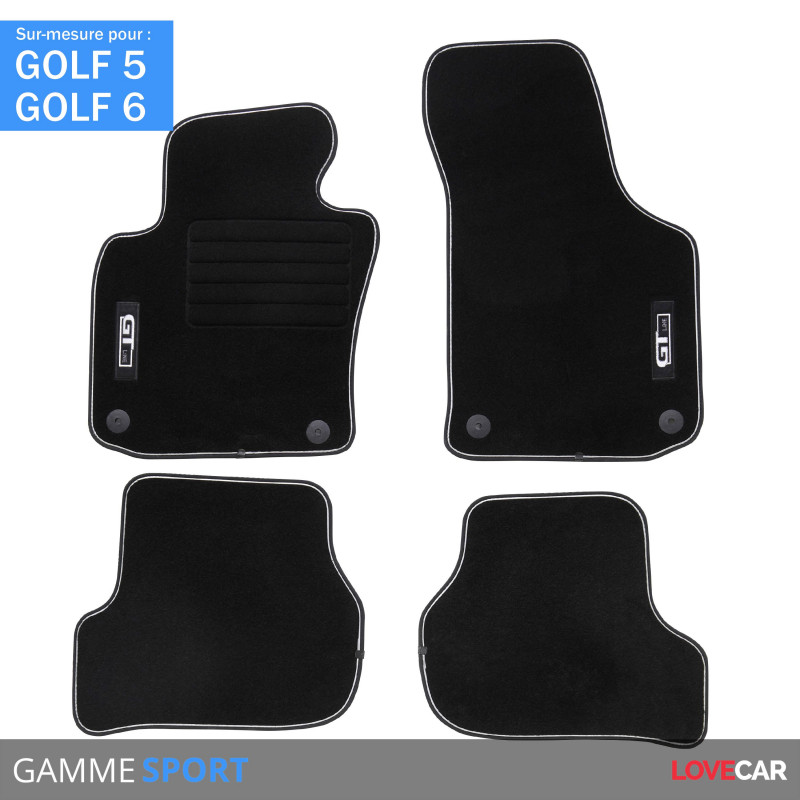  kh Teile Tapis de voiture en velours pour Golf 5 6 1K