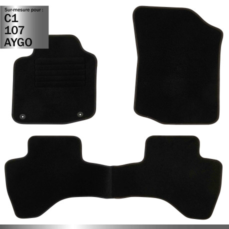 Tapis sur mesure pour Peugeot 107 (de 06/2005 à 12/2014)