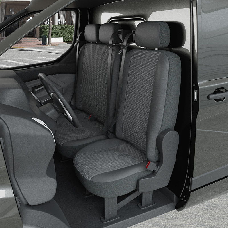 Premium Housse de siège pour Renault Trafic siège simple et