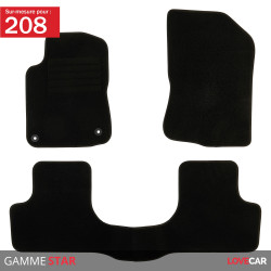 Tapis sur mesure pour Peugeot 208 (de 03/2012 à 09/2019)