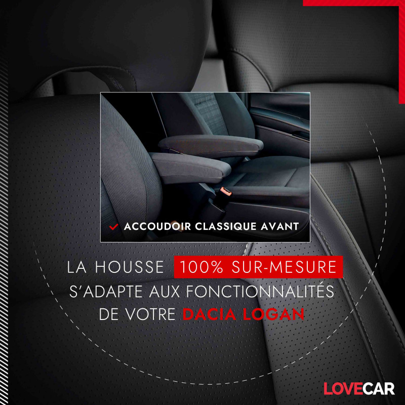 Housse siège auto Dacia LOGAN MCV - Compatible Airbag, Isofix - Lovecar