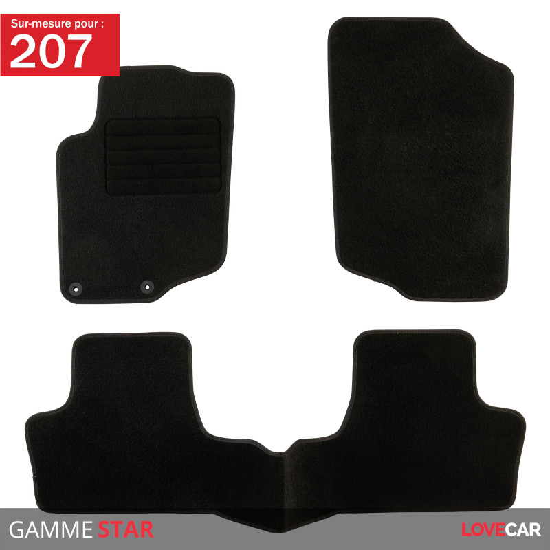 Auto tapis caoutchouc Peugeot 207