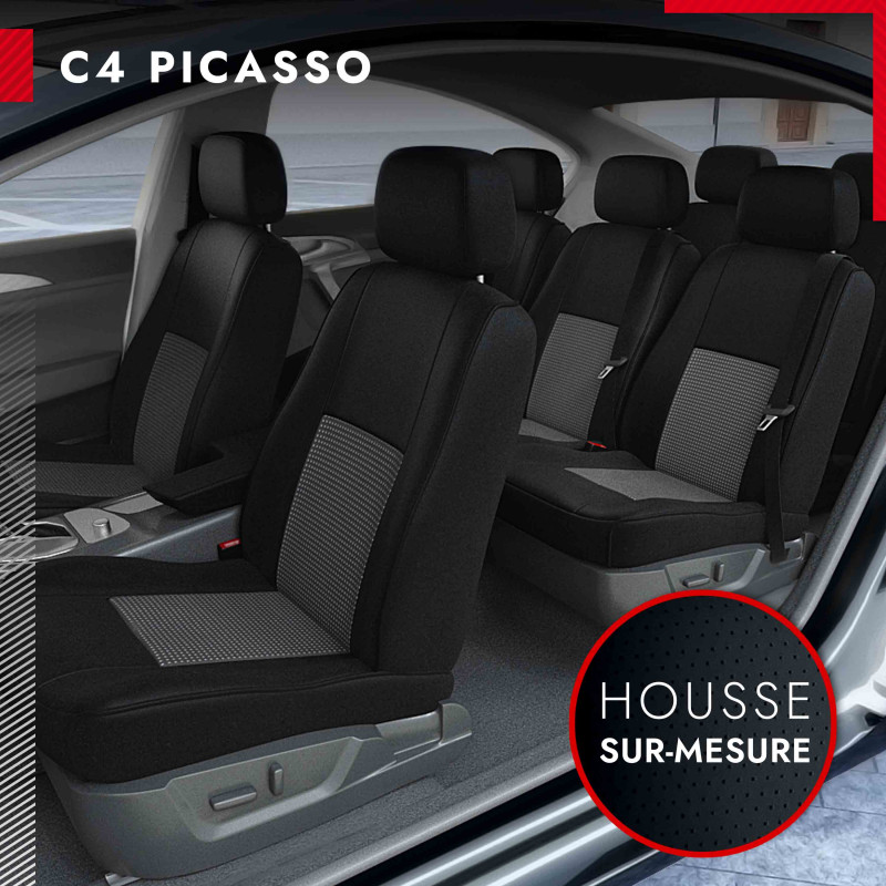 Housses siège auto C4 PICASSO - Compatible Airbag et Isofix - Lovecar