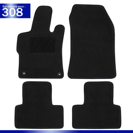 Tapis sur pour Peugeot 308 et 308 SW (de 09/2007 à 08/2013)