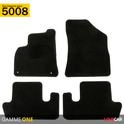 Tapis de sol pour Peugeot 5008 antidérapants en caoutchouc Noir 5 Pcs –  omac-france