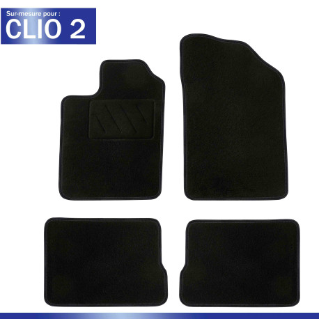 Tapis sur mesure pour Renault Clio 2 (de 06/2001 à 10/2012)