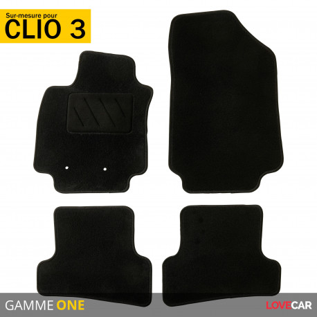 Tapis sur mesure pour Renault Clio 3 (de 09/2005 à 12/2014)