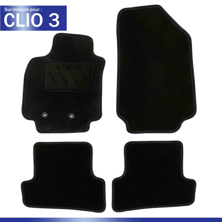 Tapis sur mesure pour Renault Clio 3 (de 09/2005 à 08/2012)