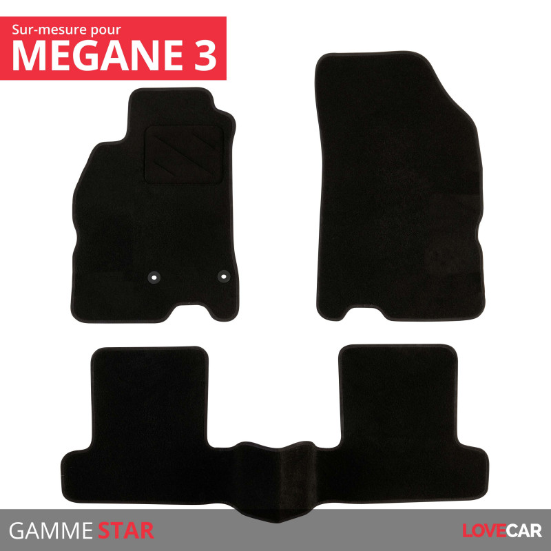 Tapis compatible avec Renault Megane 3 Estate coupe ap08 - Sur mesure