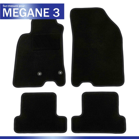 Tapis sur mesure pour Renault Mégane 3 (de 11/2008 à 12/2016)
