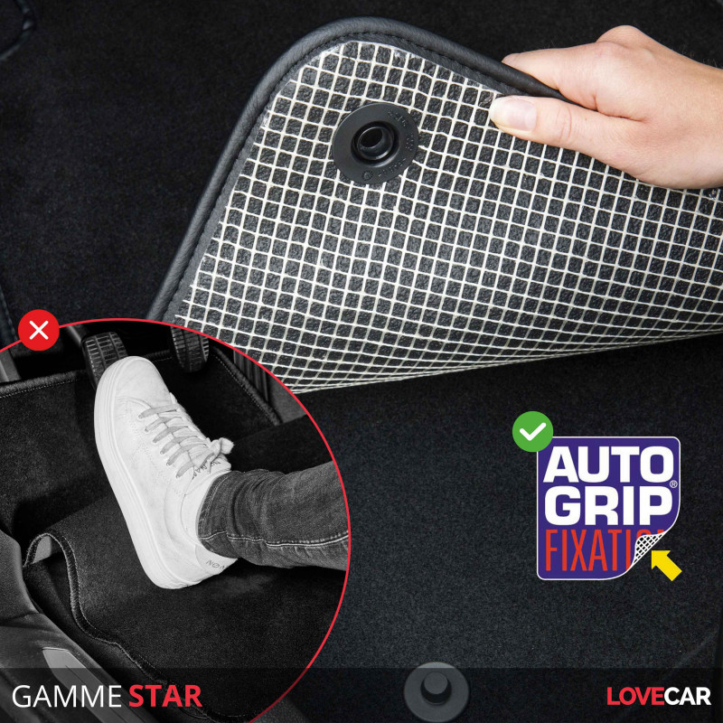 Tapis voiture Renault Twingo 2 - Système Autogrip Antidérapant