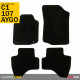 Tapis sur mesure pour Toyota Aygo (de 06/2005 à 12/2014)