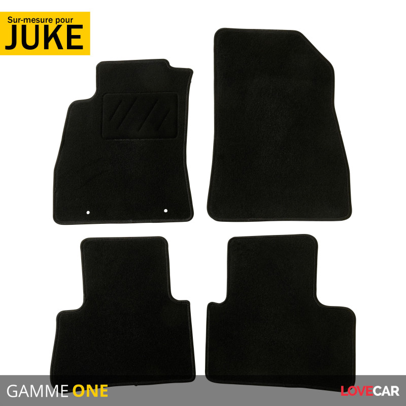 Set tapis de caoutchouc sur mesure pour Nissan Juke 2010-2019 (G profil  4-pièces + clips de montage) AutoStyle - #1 in auto-accessoires