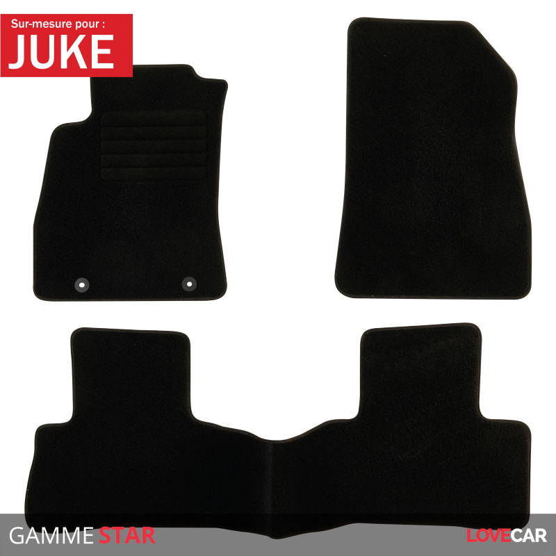 Set tapis de caoutchouc sur mesure pour Nissan Juke II 2019- (T profil  4-pièces + clips de montage) AutoStyle - #1 in auto-accessoires