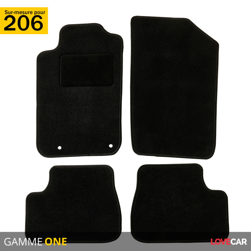 Tapis Peugeot 206 / 206 + caoutchouc