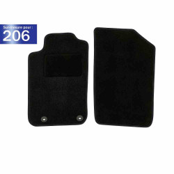 Tapis sur mesure pour Peugeot 206, 206SW et 206+ (de 09/1998 à 12/2013)