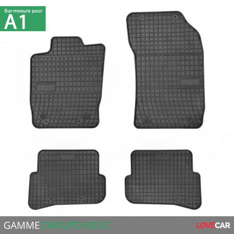 Tapis sur mesure caoutchouc pour Audi A1/S1 Sportback (de 08/2010 à 10/2018)