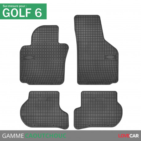 Tapis sur mesure caoutchouc pour Volkswagen Golf 6 (de 10/2008 à 11/2012)