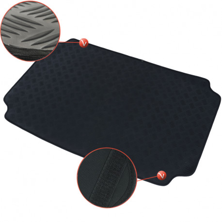 Tapis de coffre caoutchouc pour Citroen Berlingo 2 (de 04/2008 à 2020)