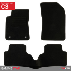 Citroën C3 ph.3 (2016/+) - Tapis avant et arrière (2 parties) sur-mesure  Softmat en moquette aiguilletée