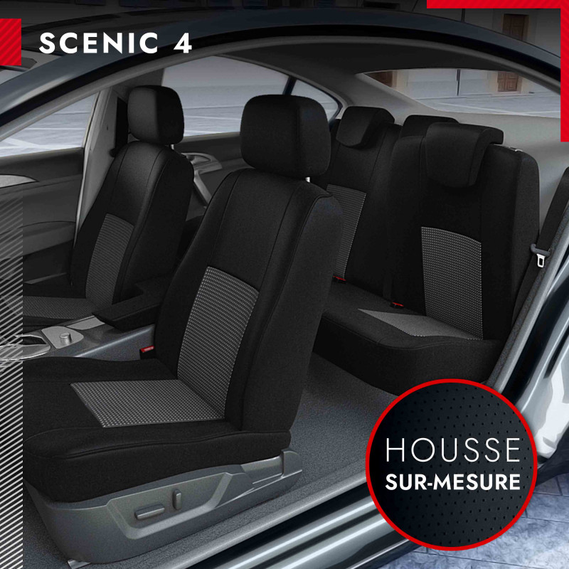 Housse siège auto Renault SCENIC 4 - Compatible Airbag, Isofix
