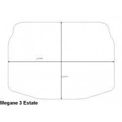 Tapis de coffre caoutchouc pour Renault Megane 3 Estate