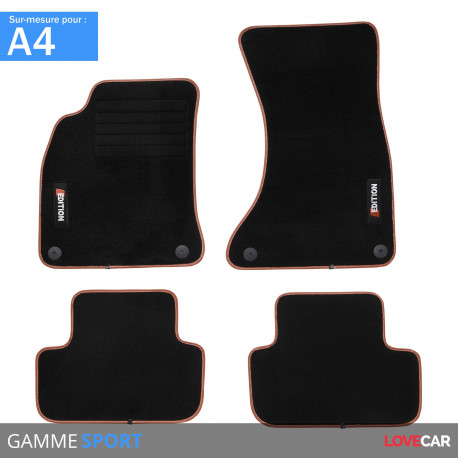 Tapis sur mesure pour AUDI A4/S4 (de 11/2007 à 12/2015)