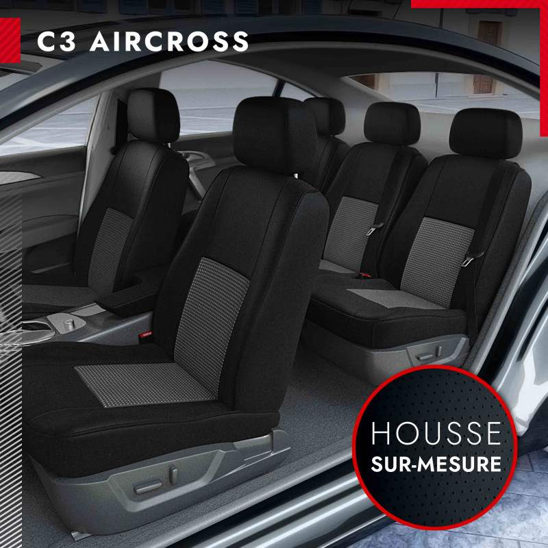Housse siège auto Citroën C3 Aircross - Compatible Airbag, Isofix