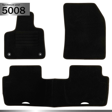 Tapis voiture sur mesure pour Peugeot 5008 (de 04/2017 à 12/2024)