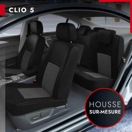 Housse sur mesure pour Renault Clio 5 - Compatibilité Airbag, Isofix -  Lovecar
