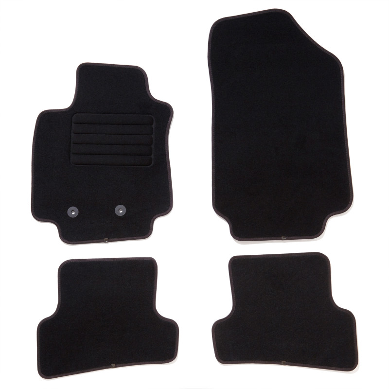 LOT DE 4 TAPIS DE SOL VELOURS SUR MESURE RENAULT CLIO 3 PHASE 1 DE 09/2005  A 01/2008 - ADTUNING FRANCE