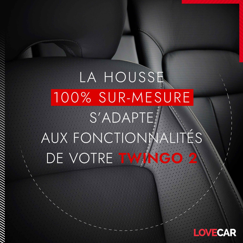 Housse siège auto Renault Clio 3 - Compatibilité Airbag, Isofix - Lovecar