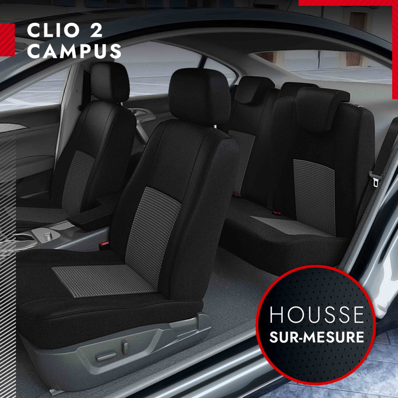 Housse de siège sur mesure Twin Zip pour Renault Clio 2