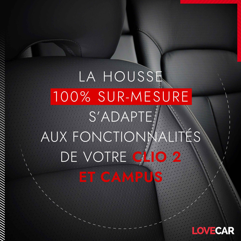 Housse siège auto Renault Clio 2 - Compatibilité Airbag, Isofix