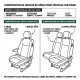 Housse Utilitaire pour Peugeot Expert (dès 09/2016 à 2020) 1 siège + 1 banquette