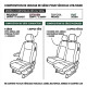 Housse Utilitaire pour Peugeot Expert (dès 09/2016 à 2020) 1 siège + 1 banquette