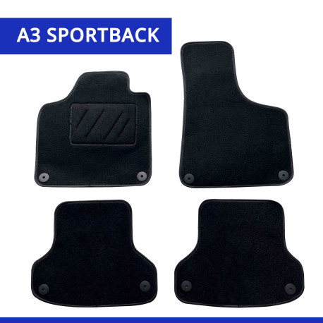 Tapis sur mesure Cristal pour Audi A3 Sportback (De 09/2004 à 01/2013)