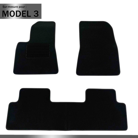 Tapis sur mesure Tesla Model 3 (de 06/2018 à 10/2023)