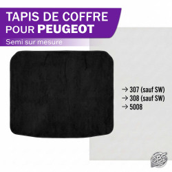 Tapis semi sur mesure coffre Peugeot Berline T1
