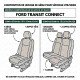 Housses utilitaires pour Ford Transit Connect (De 01/2014 à 10/2023)