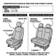 Housses utilitaires pour Ford Transit Custom (Dès 10/2023) - Banquette sans bureau mobile